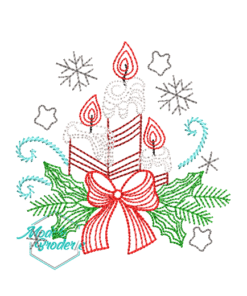 Model broderie Lumanari MBR598