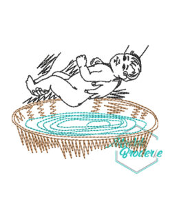 Model broderie botez bebe MBR755