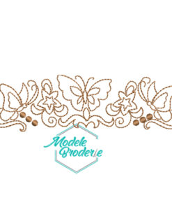 Model broderie bordura fluturi MBR748