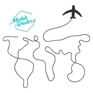 Model broderie harta lumii MBR813