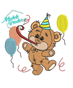 Model broderie urs cu baloane MBR814