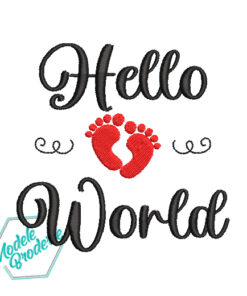 Model broderie hello world MBR833