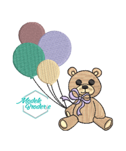 Model broderie urs cu baloane MBR684
