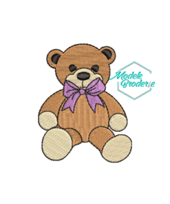 Model broderie urs cu fundita MBR685