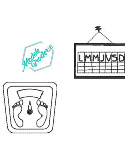 Set modele broderie calendar cantar MBR967