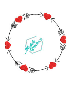 Model broderie coroana love MBR1024