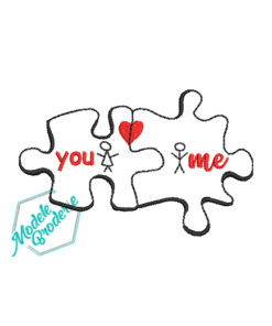 Model broderie puzzle love MBR1023