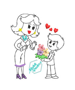 Model broderie doamna educatoare MBR1299