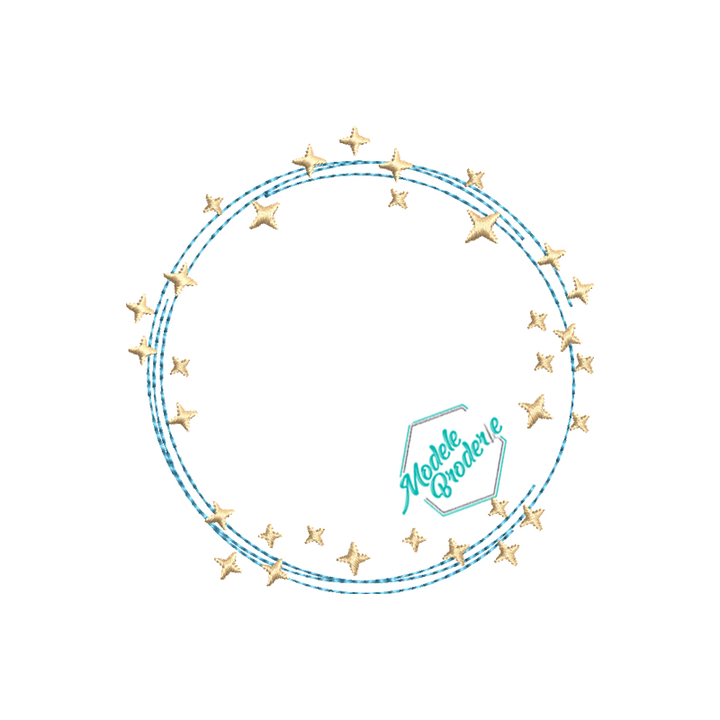 Model broderie coroana cu stele MBR1283