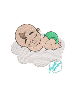 Model broderie bebe pe nor MBR1284