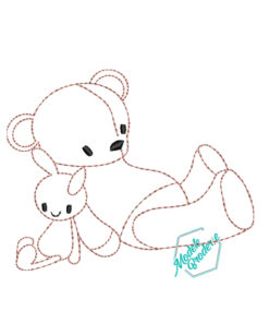 Model broderie urs liniar MBR1302