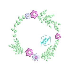 Model broderie coroana cu flori MBR1307