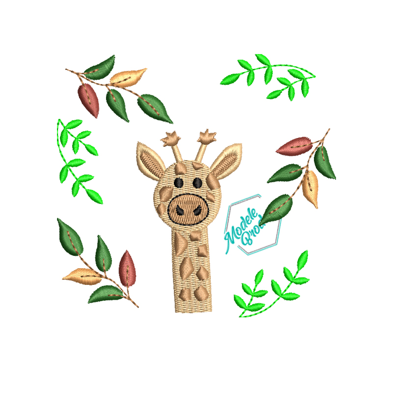 Model broderie girafa safari MBR1308