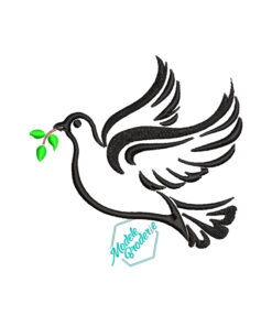 Model broderie porumbel cu crenguta MBR1351