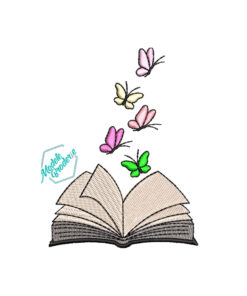 Model broderie carte cu fluturi MBR1397