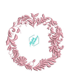 Model broderie coroana cu flori MBR1446