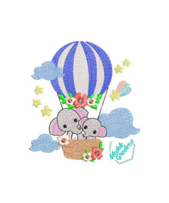 Model broderie elefantei in balon MBR1536