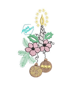 Model broderie lumanare cu globuri MBR1507