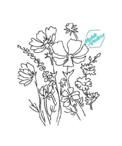 Model broderie flori liniare MBR1504