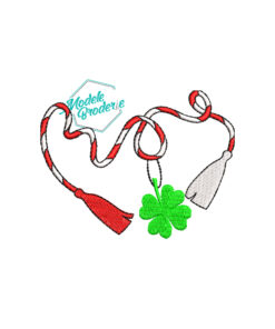 Model broderie snur martisor cu trifoi MBR1559