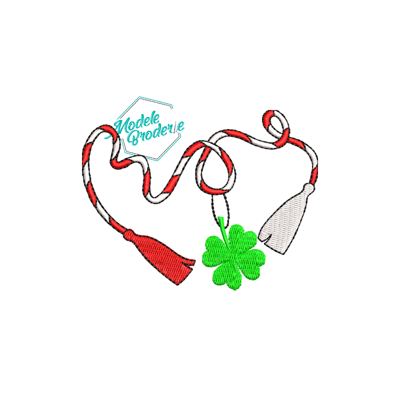 Model broderie snur martisor cu trifoi MBR1559