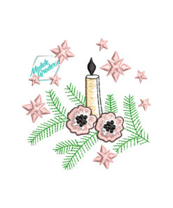 Model broderie crenguta cu lumanare MBR1512