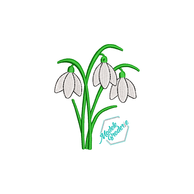 Model broderie ghiocei MBR1613