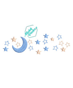 Model broderie luna cu stele MBR1639