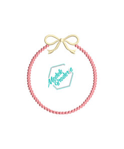 Model broderie coroana cu margele si fundita MBR1645