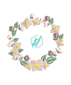 Model broderie coroana cu flori MBR1671