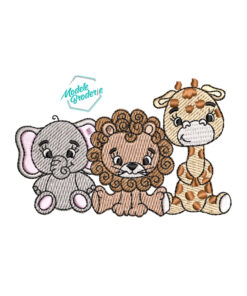Model broderie animalute safari MBR1752