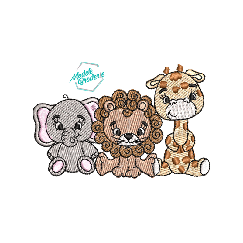 Model broderie animalute safari MBR1752