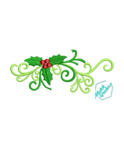 Model broderie frunze Christmas MBR1737