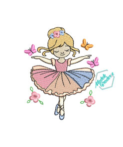 Model broderie balerina cu fluturi MBR1716